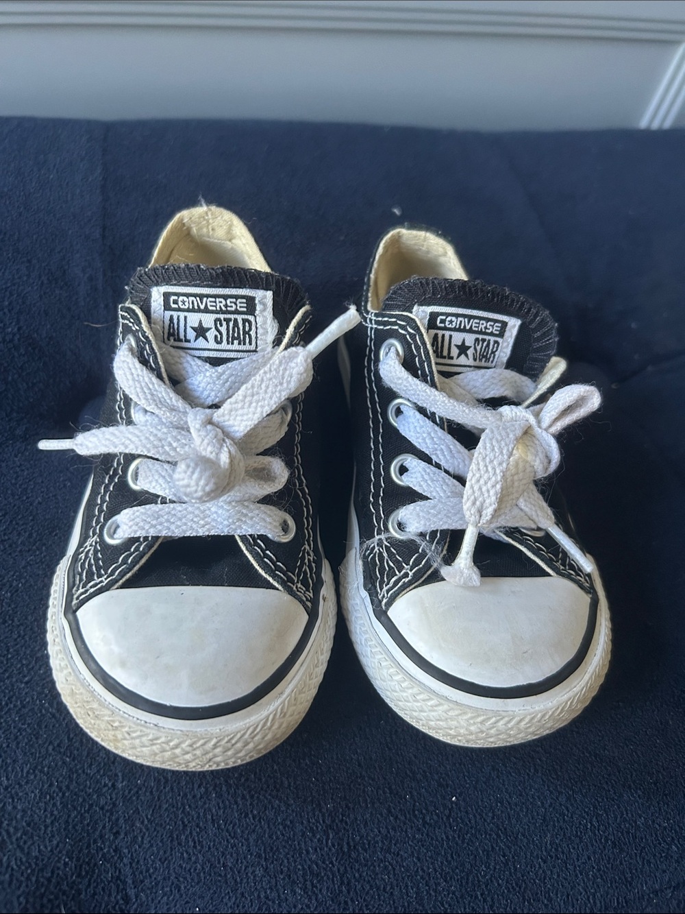 Converse Kids Black and White Low Top Sneakers